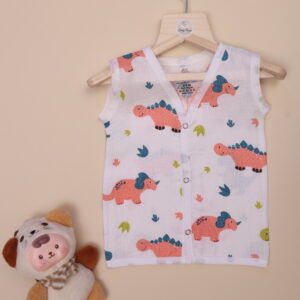 Muslin Button Jhabla DINOSAUR